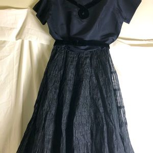 Mid-Night BLUE 2 piece- Full Skirt & Matching Blouse